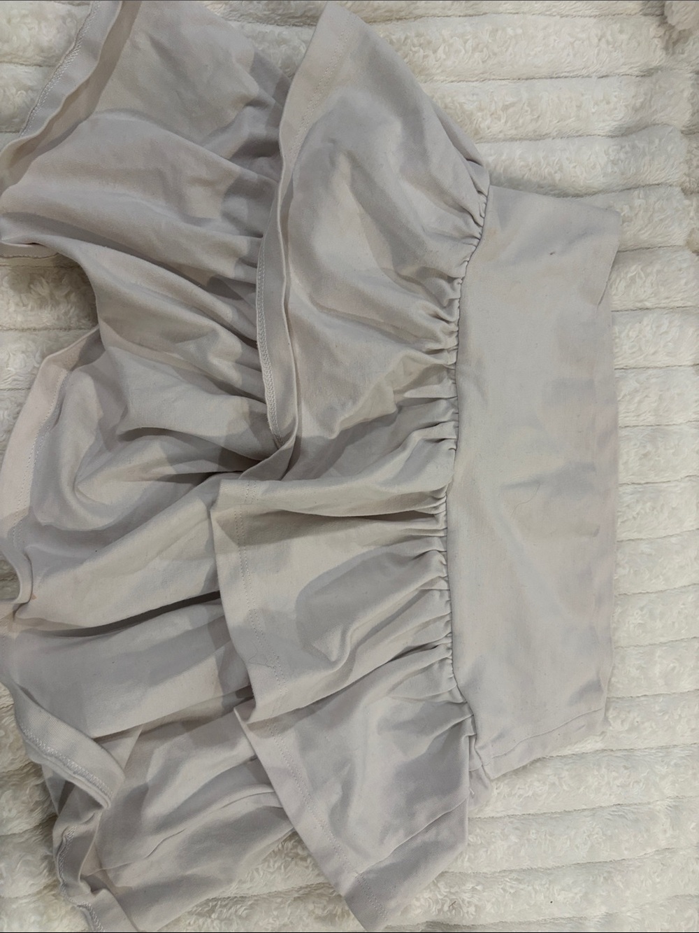 Sunday Best Light Gray Ruffled Mini Skirt